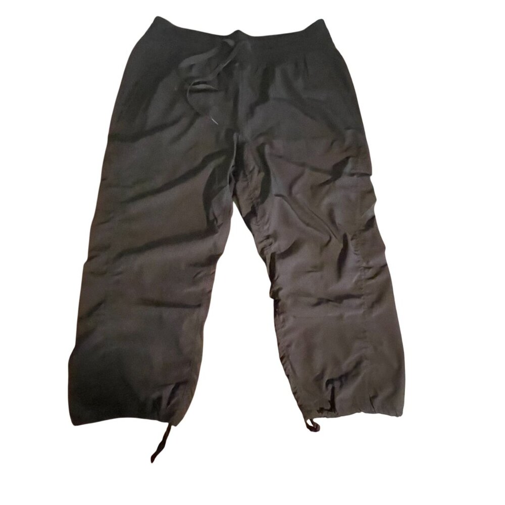 RBX Active‎ Lightweight Stretch Drawstring Capri Pants Lounge Black Ladies M